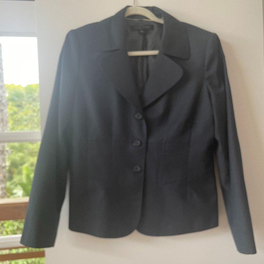 Anne Klein 3 Button Tailored Blue Blazer, Size 14